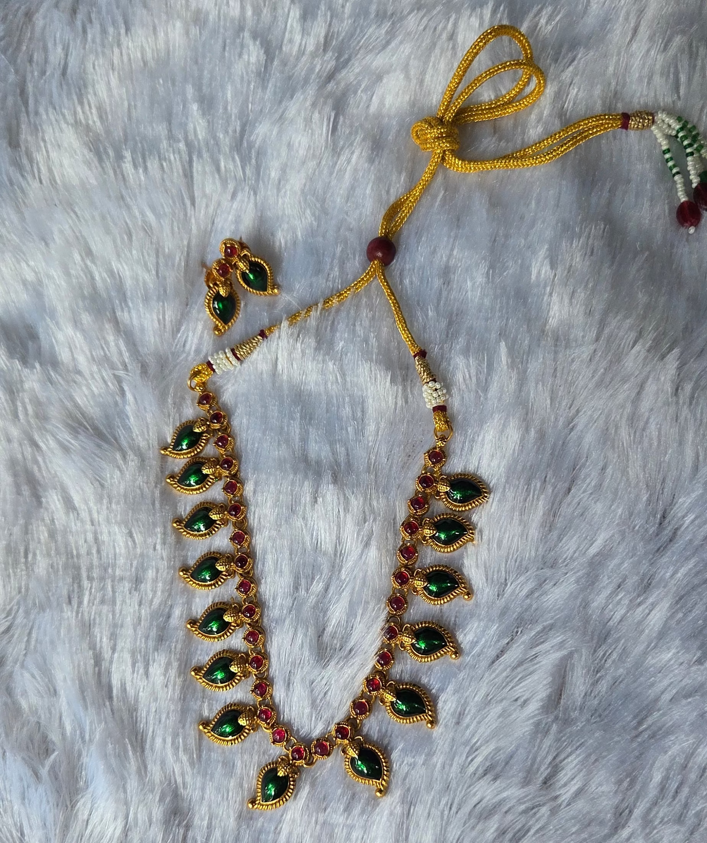 Traditional Manga Maala Chocker with Earrings