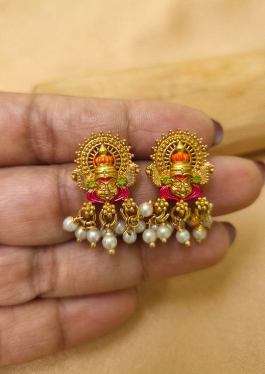 Kathakali Hand Painted Haaram with Jhumka