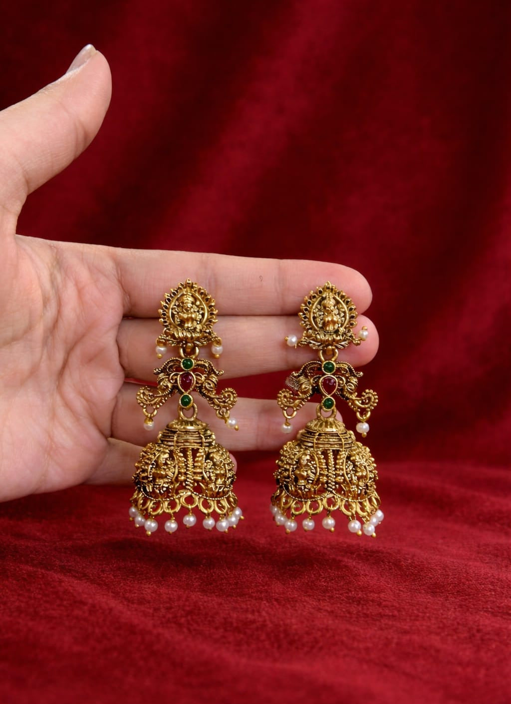 Lakshmi Bugeted Antique Jhumka