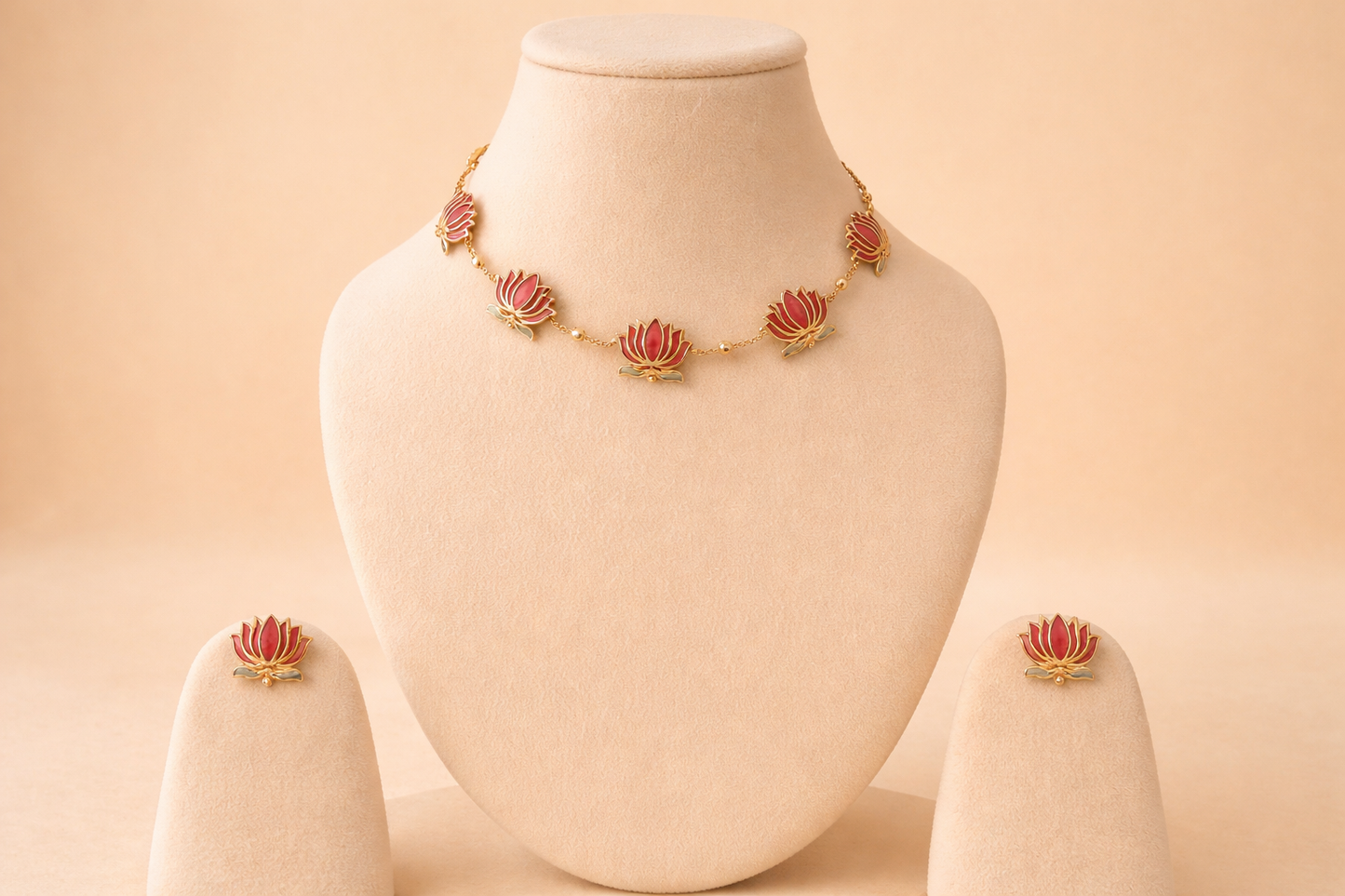 Lotus Chocker with Earrings