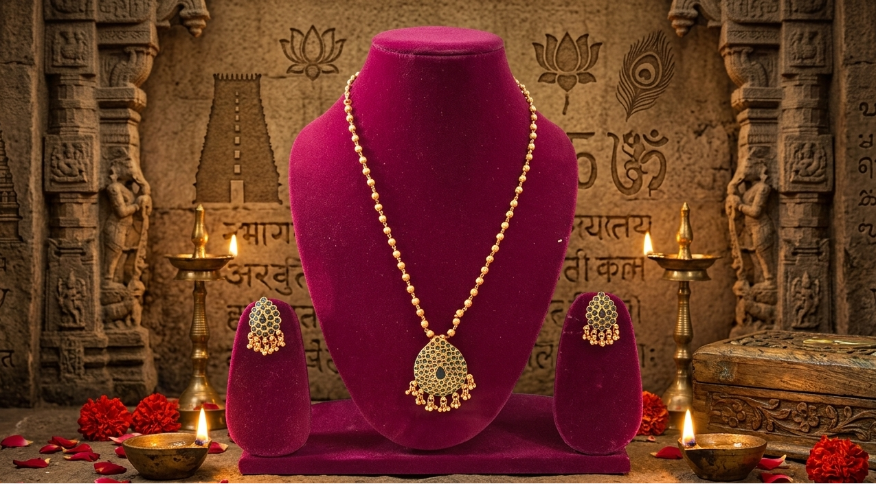 Ananta Temple Necklace with Earrings