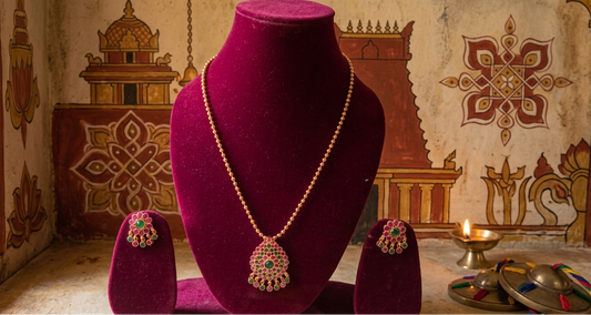 Ananta Temple Necklace with Earrings