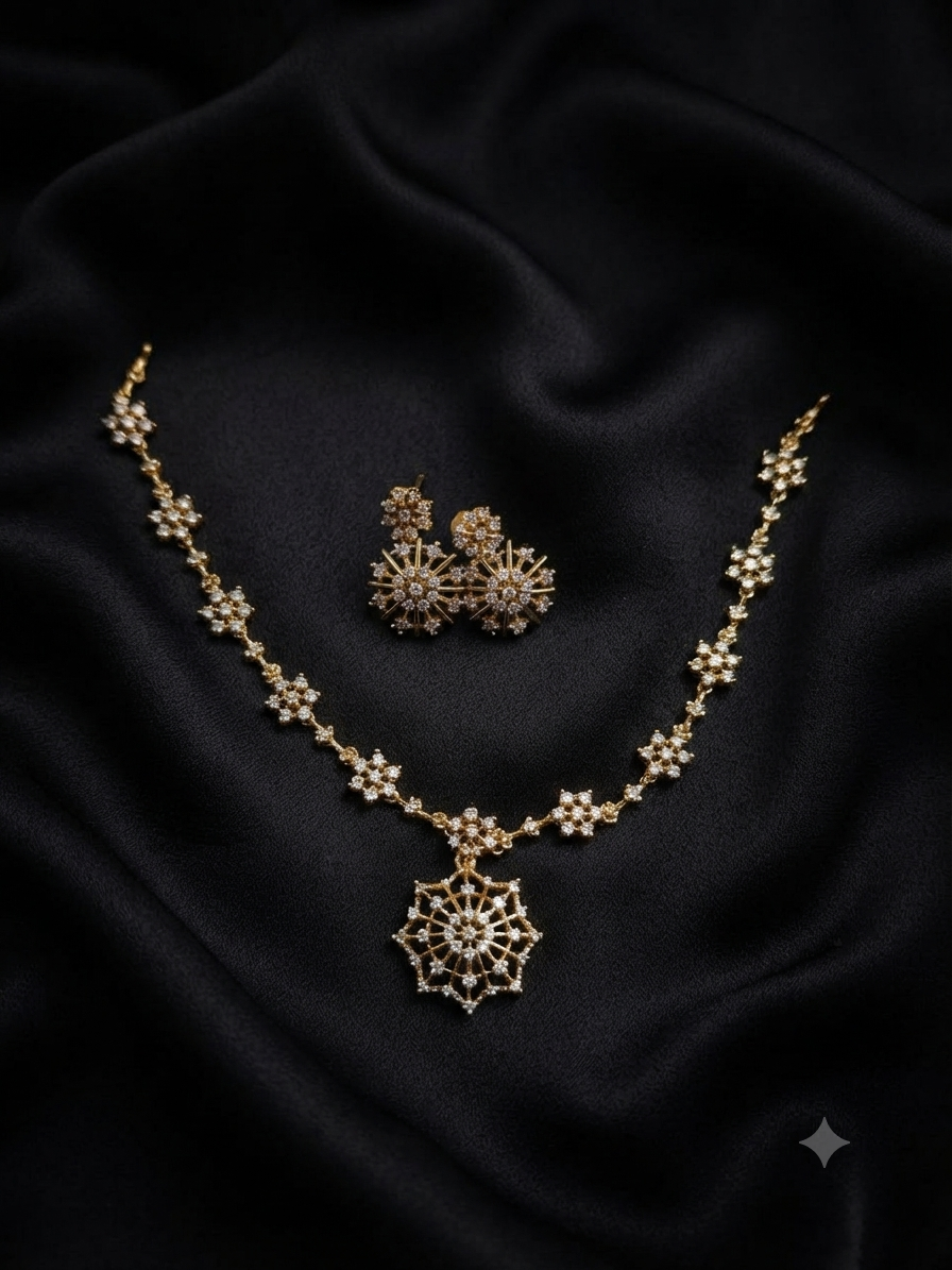 Nita AD Necklace with Earrings
