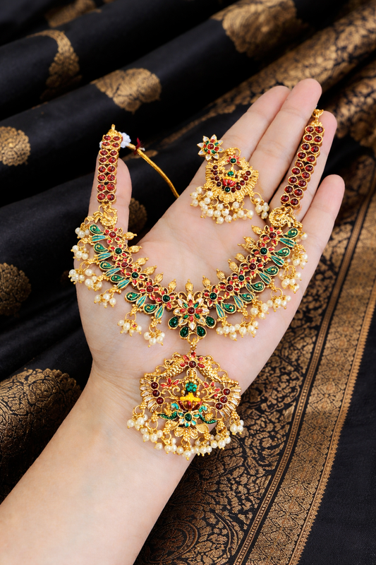 Meenakshi Premium Necklace with earrings