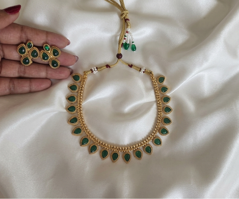 Teardrop Necklace with Earrings