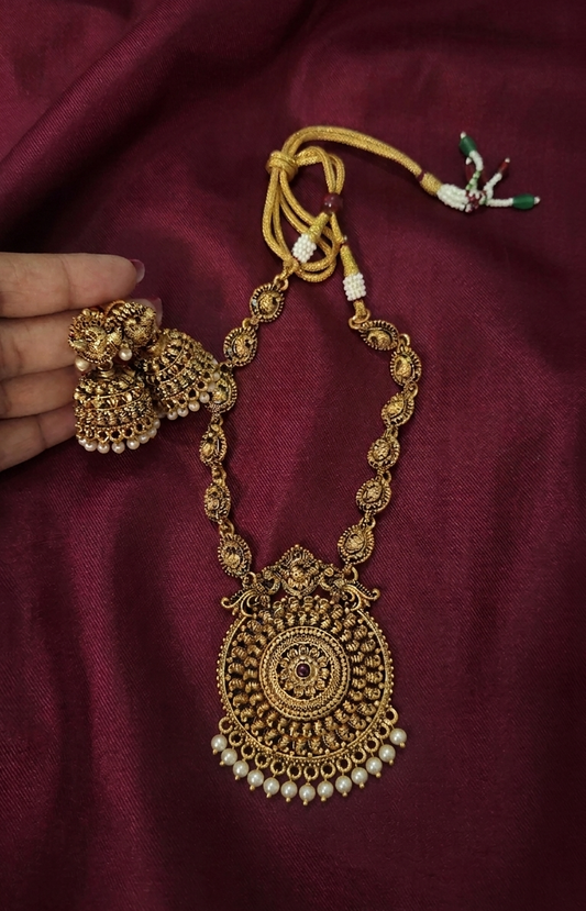 Antique Chakra Haaram with Earrings