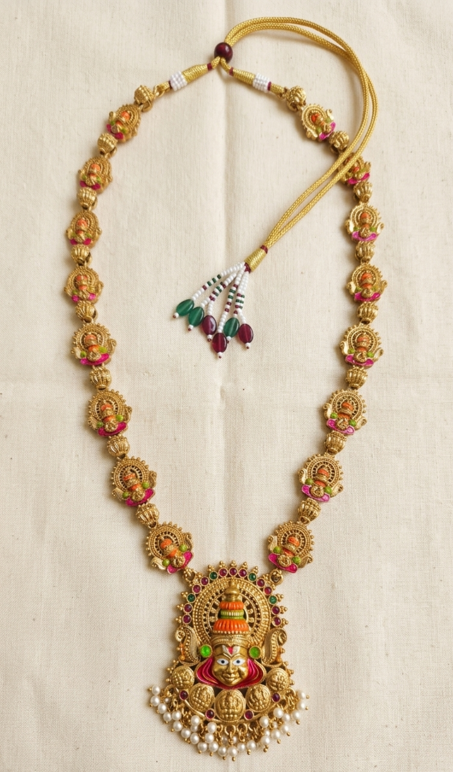 Kathakali Hand Painted Haaram with Jhumka