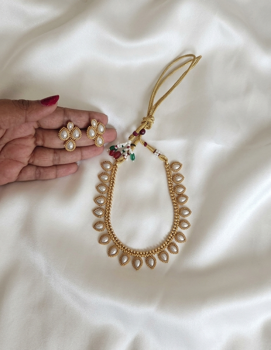 Teardrop Necklace with Earrings