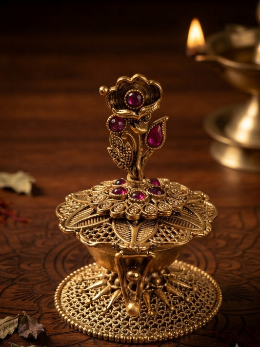Kemp Floral KumKum Box