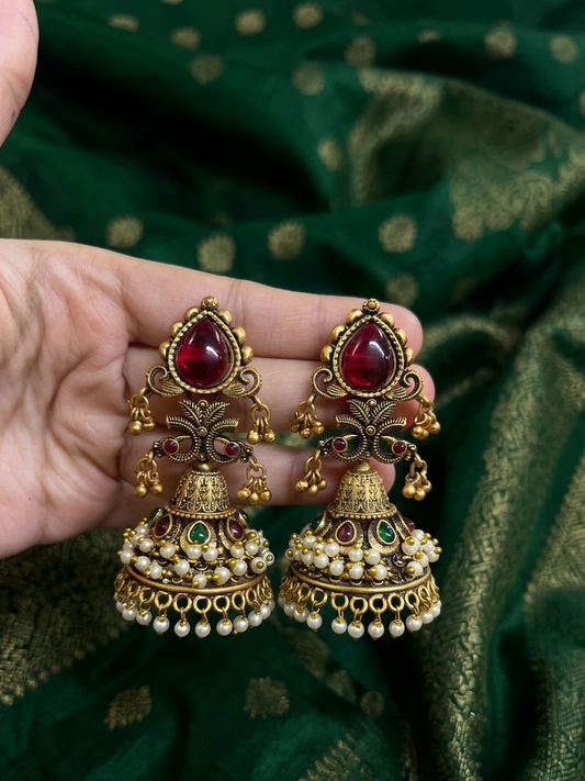 Premium Copper Bridal Jhumka
