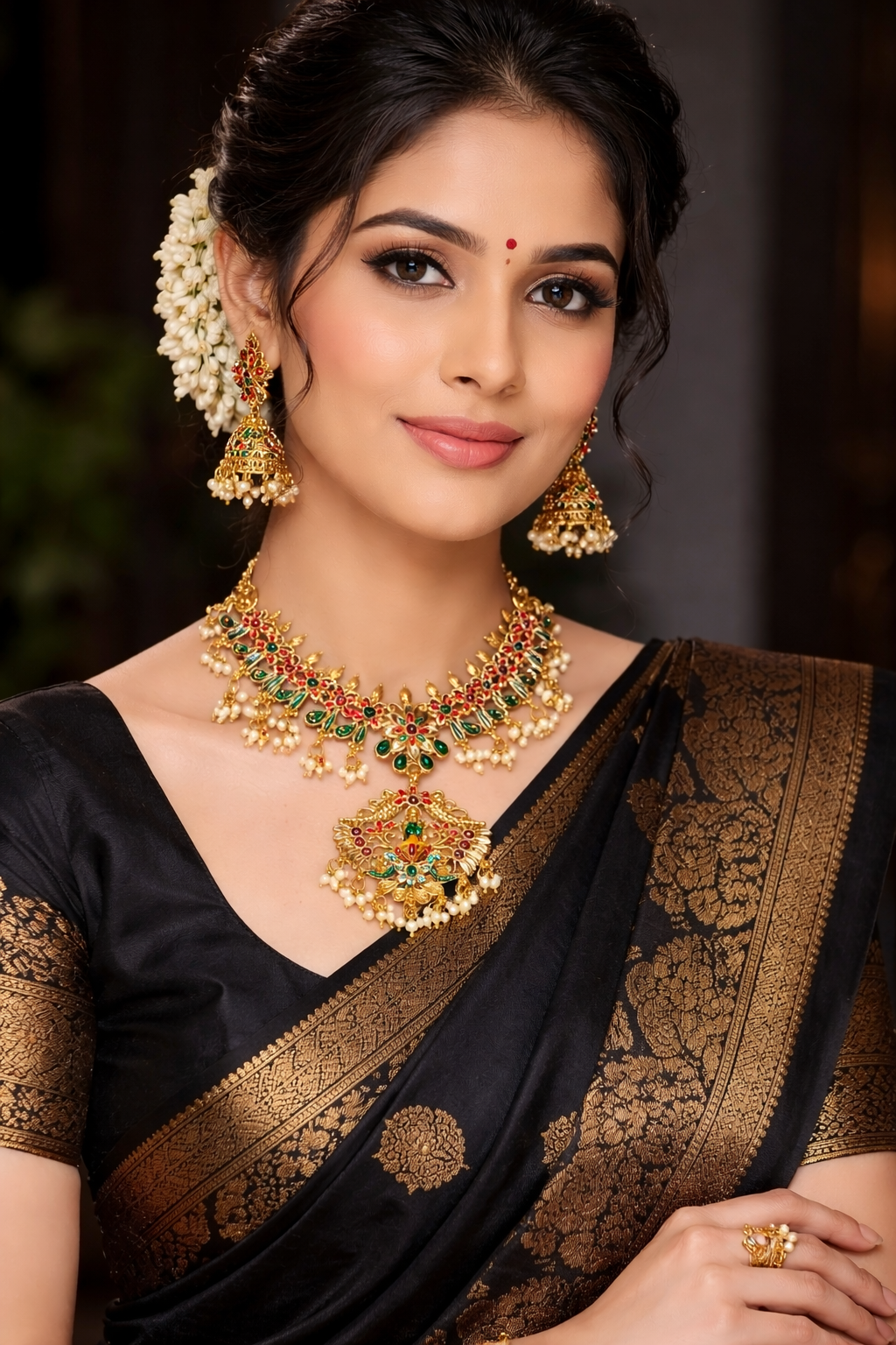 Meenakshi Premium Necklace with earrings