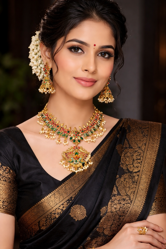 Meenakshi Premium Necklace with earrings